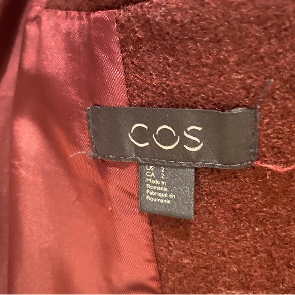 COS Burgundy Coat - Picture 3 of 3